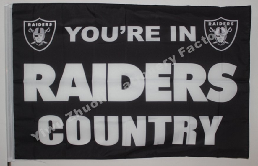 Oakland Raiders Flag 3ft x 5ft Polyester NCAA Banner Flying Custom flag 90x150cm