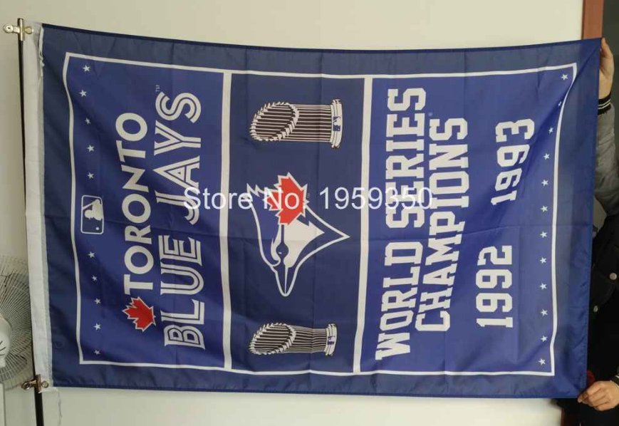 Toronto Blue Jays world seres champions flag MLB 3ftx5ft Banner 100D Polyester