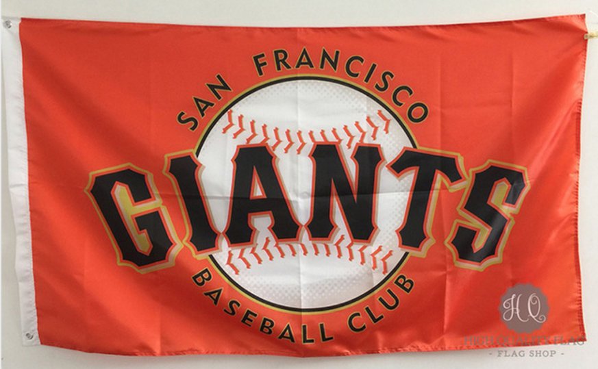 San Francisco Giants Personalized Flag 3 x 5ft MLB 150X90CM Banner metal holes Flag style 2