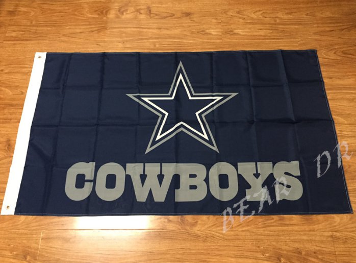 Dallas Cowboys logo flag 3ftx5ft Banner 100D Polyester Flag metal Grommets 90x150cm