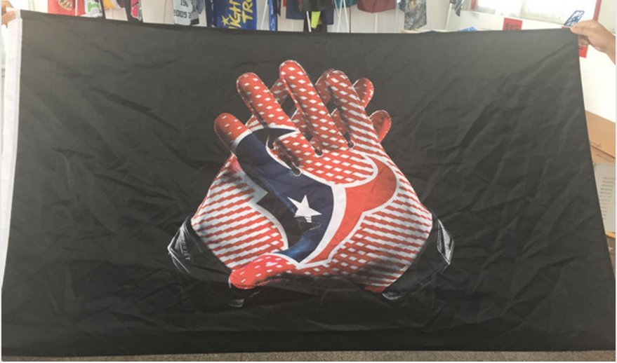 Houston Texans 2 Gloves 3x5 ft flag 100D Polyester flag 90x150cm