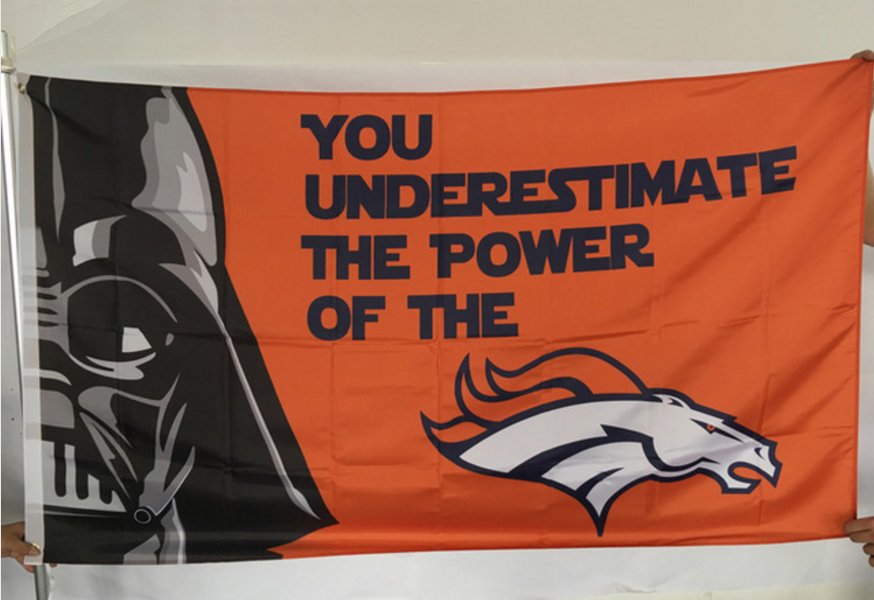 Denver Broncos star wars flag 3ftx5ft Banner 100D Polyester Flag metal Grommets