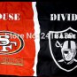 San Francisco 49ers vs. Oakland Raiders House Divided Rivalry Flag 3x5 ft