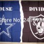 Dallas Cowboys vs Oakland Raiders House Divided Rivalry Flag 90x150cm