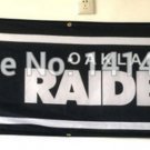 Oakland Raiders Wide Tailgate Banner Flag 8X2FT Custom Flag 110g knitted polyester