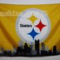 Pittsburgh Steelers skyline Large Outdoor 3 x 5ft Banner Flag 90x150cm 2 metal grommets