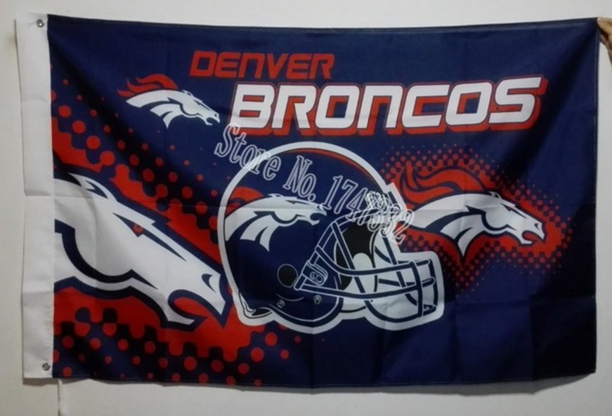 Denver Broncos Helmet Flying Flag Banner flag 3ft x 5ft 100D Polyester 90x150cm
