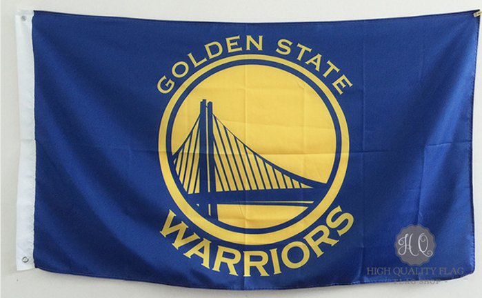 Golden State Warriors Flag 3x5 FT 150X90CM Banner 100D Polyester 90*150cm