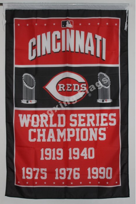 Cincinnati Reds World Series Champions Flag 3ft x 5ft Polyester MLB flag