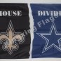 New Orleans Saints vs Dallas Cowboys House Divided Rivalry Flag 90x150cm