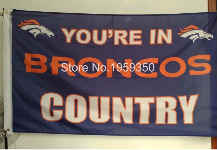 Denver Broncos Flag 3ftx5ft Banner 100D Polyester flag 90x150cm