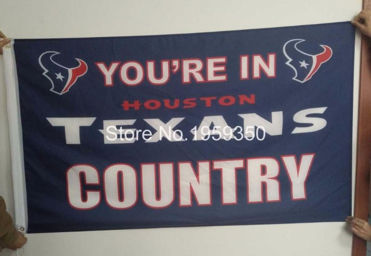 Houston Texans Custom Your Text Flag 3ft x 5ft Polyester Team Banner flag