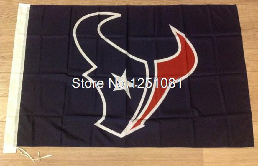 Houston Texans Flags 3 x 5 ft Flag 90x150cm white sleeve with 2 Metal Grommets