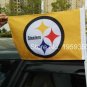 Pittsburgh Steelers car flag 12x18inches double sided 100D Polyester 30x45cm