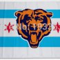 Chicago Bears Chicago flag background 3FTx5FT Banner 100D Polyester Flag metal Grommet