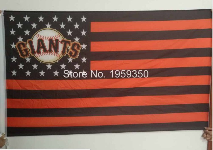 3ftx5ft MLB San Francisco Giants Flag 100D polyester 2 metal grommets