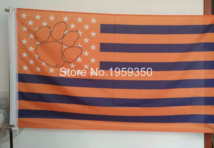 Clemson Tigers Nation Flag 3ft x 5ft Polyester NCAA Banner Flying Custom flag 90x150cm