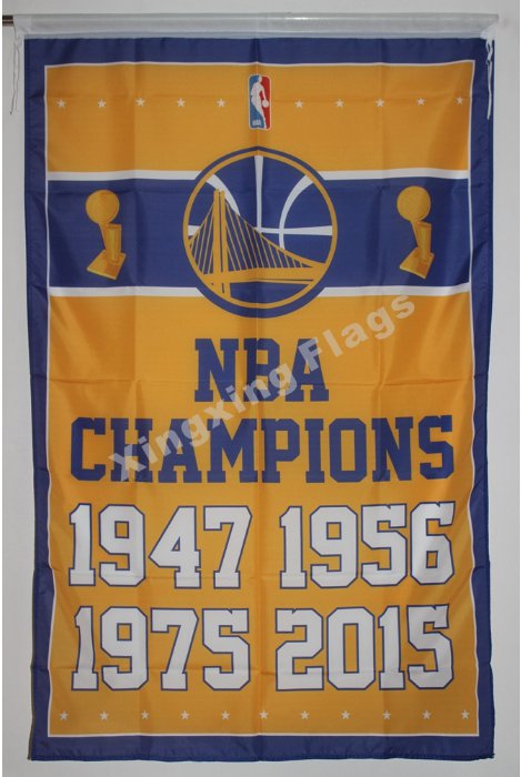 Golden State Warriors World Champions Flag 3ft x 5ft Polyester NBA Banner flag 90x150cm