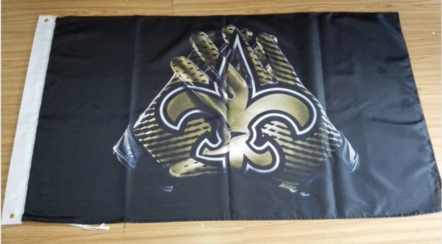 New Orleans Saints 2 Gloves 3x5 ft flag 100D Polyester flag 90x150cm