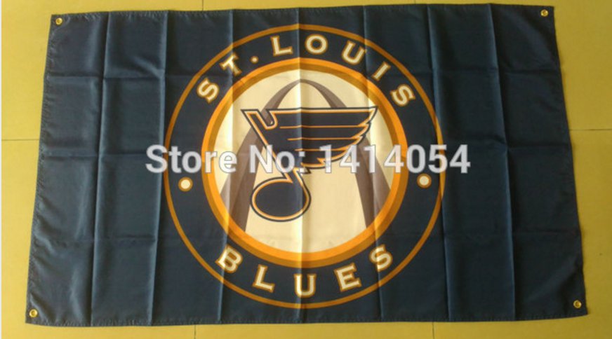 St Louis Blues Logo Flag 3ftx5ft Banner 100D Polyester NHL Flag style 1
