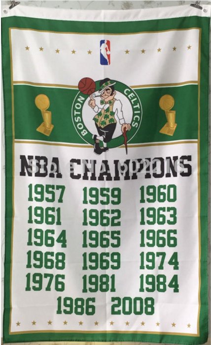 Boston Celtics World Champions Flag 3ft x 5ft Polyester NBA flag