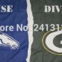 Denver Broncos vs Green Bay Packers House Divided Rivalry Flag 90x150cm