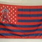 Los Angeles Angels logo with starts and stripes Flag 3ft x 5ft Polyester MLB Banner