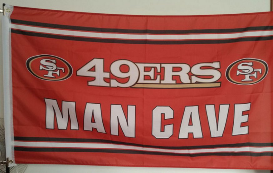 San Francisco 49ers man cave flag 3ftx5ft Banner 100D Polyester Flag metal Grommets