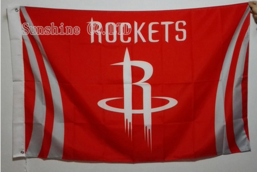 Houston Rockets Flag 3ft x 5ft Polyester NBA Banner Custom flag