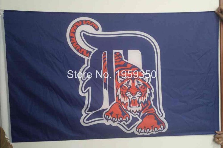 Detroit Tigers Flag 3ft x 5ft Polyester MLB Banner Flying Custom flag 90x150cm