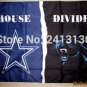 Dallas Cowboys vs Carolina Panthers House Divided Rivalry Flag 90x150cm metal grommets