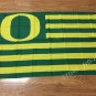 Oregon Ducks logo with US stripes Flag 3FTx5FT Banner 100D Polyester flag 90x150cm NCAA