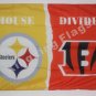 Pittsburgh Steelers vs Cincinnati Bengals House Divided Rivalry Flag 90x150cm