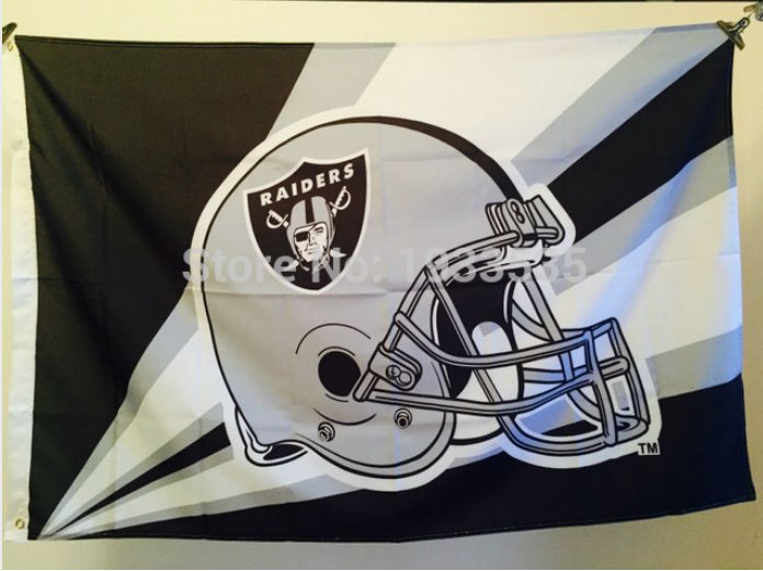 Oakland Raiders Helmet Lighting Flag 3ft x 5ft Polyester Banner flag