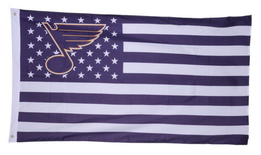 St. Louis Blues logo star and stripes Flag with stripes and logo 3ft x 5ft Polyester fans flags