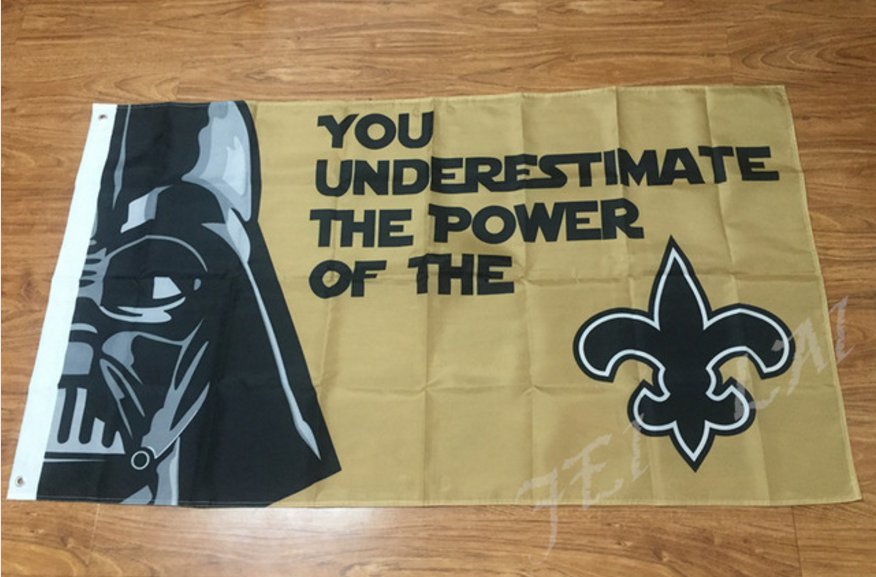 New Orleans Saints star wars flag 3ftx5ft Banner 100D Polyester Flag metal Grommets