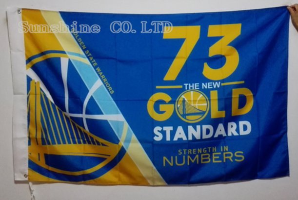 Golden State Warriors number 73 car flag 30x45cm with 50cm car flagpole double sided 12"x18"