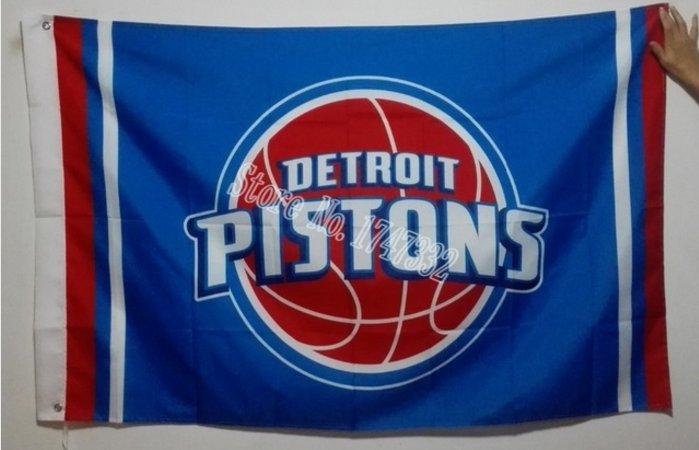 Detroit Pistons Flag 3ft x 5ft Polyester NBA Banner Custom flag