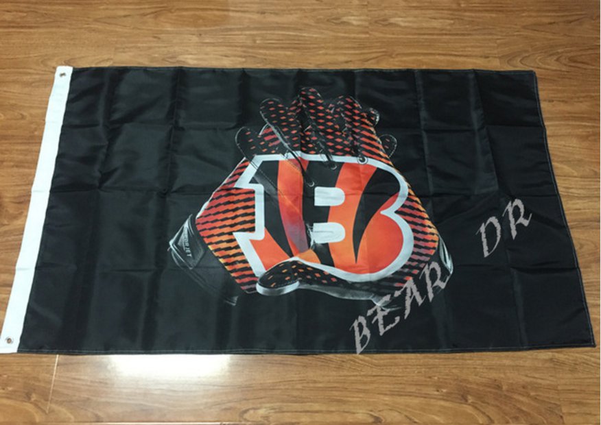 Cincinnati Bengals 2 Gloves 3x5 ft flag 100D Polyester flag 90x150cm