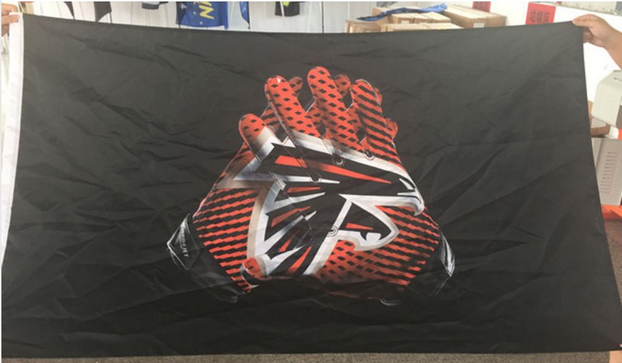 Atlanta Falcons 2 Gloves 3x5 ft flag 100D Polyester flag 90x150cm