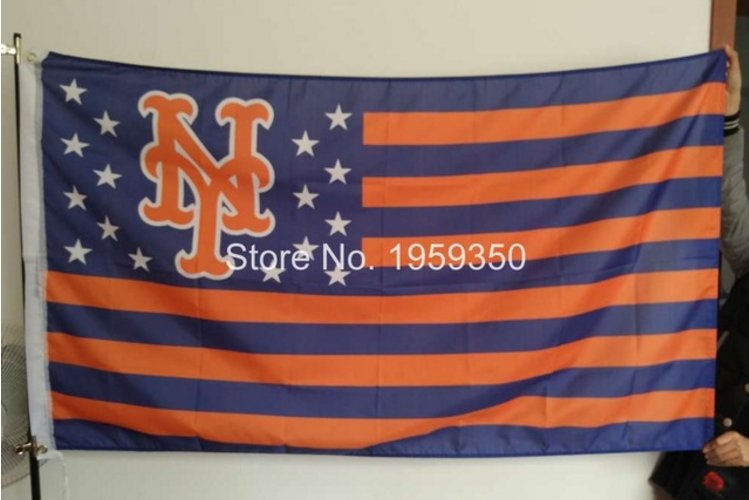 MLB New York Mets Flag 3x5 FT 150X90CM Banner 100D Polyester flag