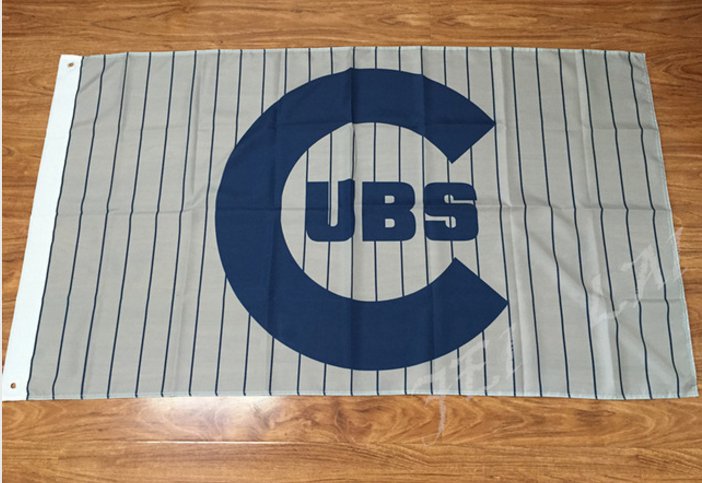 Chicago Cubs logo Baseball Flag 3X5FT 150X90CM Banner brass metal grommets MLB