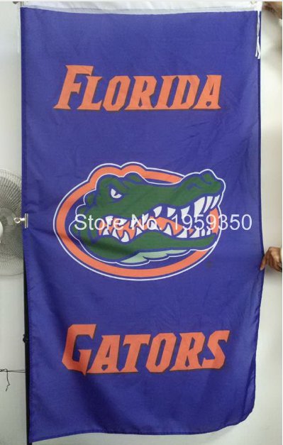 Florida gators Flag 3ftx5ft Banner 100D Polyester NCAA Flag 90x150cm 2 metal Grommets