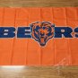 Chicago Bears logo 3FTx5FT Banner 100D Polyester Flag white sleeve with 2 Metal Grommets