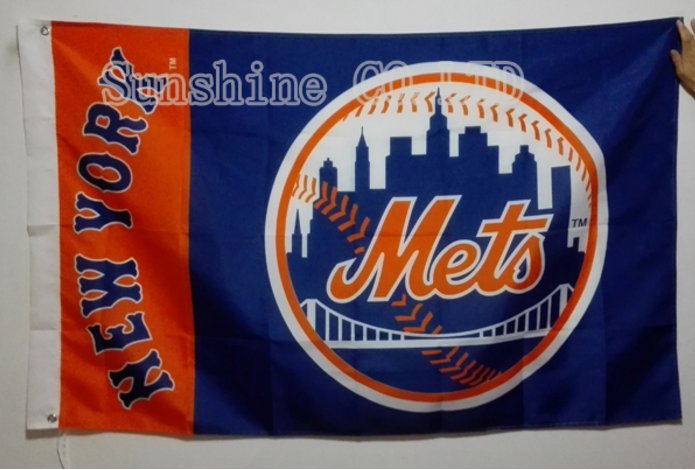 NY Mets 2015 NL Champs Large Outdoor Flag 3x5ft