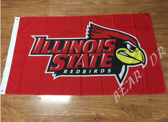 Illinois State Redbirds Flag 3ftx5ft Banner 100D Polyester NCAA Flag