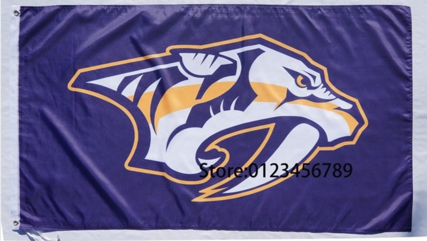 Nashville Predators NHL Flag 3ftx5ft Banner 100D Polyester NHL Flag