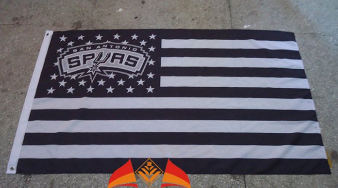 The SAN Antonio spurs Flag with stripes and logo 3ft x 5ft Polyester fans flags