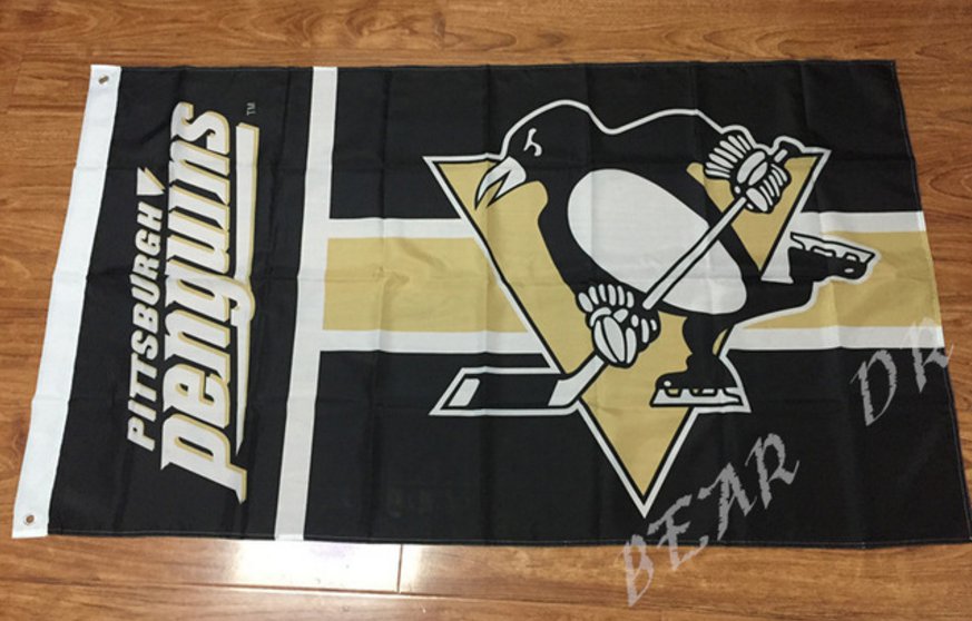 Pittsburgh Penguins Logo flag 3ftx5ft Banner 100D Polyester NHL Flag