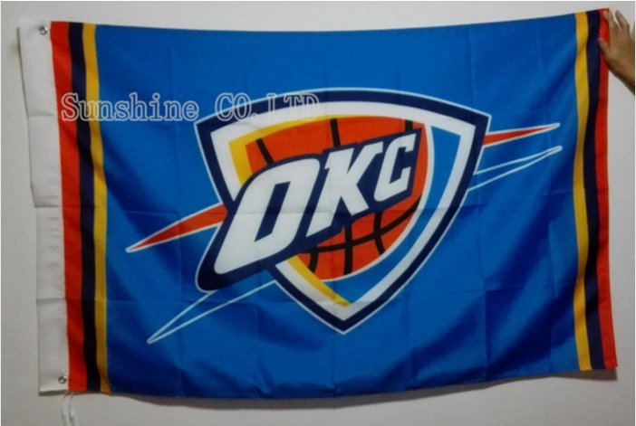 Oklahoma City Thunder Flag 3ft x 5ft Polyester NBA Banner Custom flag